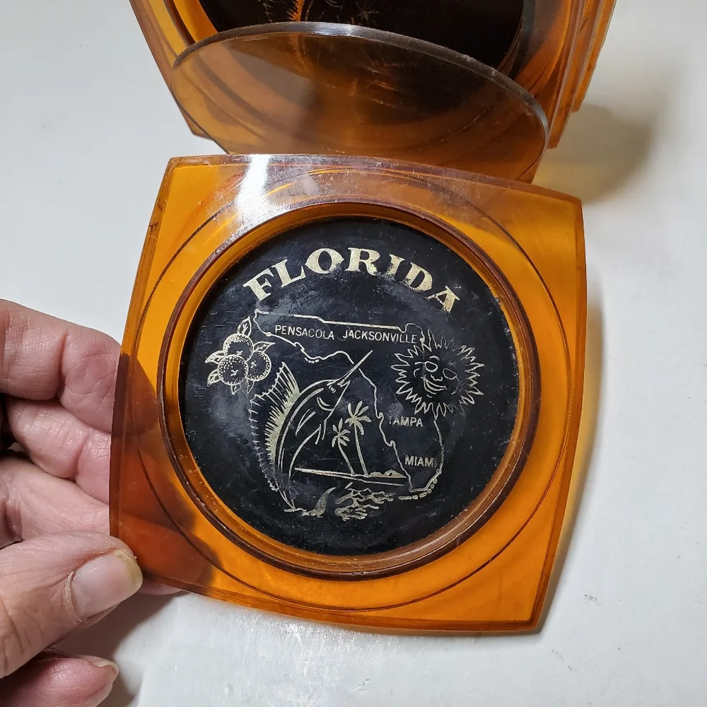 Vintage amber lucite